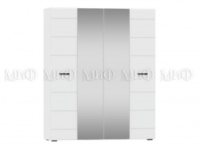 НЭНСИ NEW Шкаф 4-створчатый (Белый глянец холодный/белый) в Сысерти - sysert.ok-mebel.com | фото 1